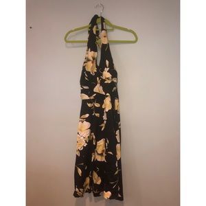 Black & Yellow Floral Dress